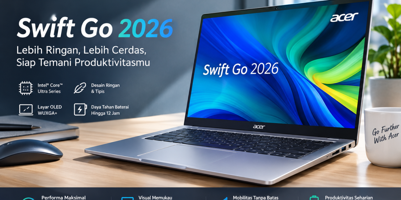 Tipis Makin Gahar! Acer Swift Go 2026 Bawa Performa AI
